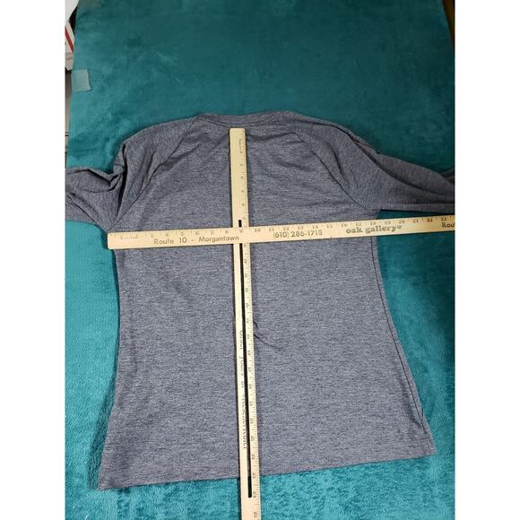 Nike Top Size Medium Womens Gray Performance Athletic Ladies Dri Fit Long Sleeve - Picture 7 of 8